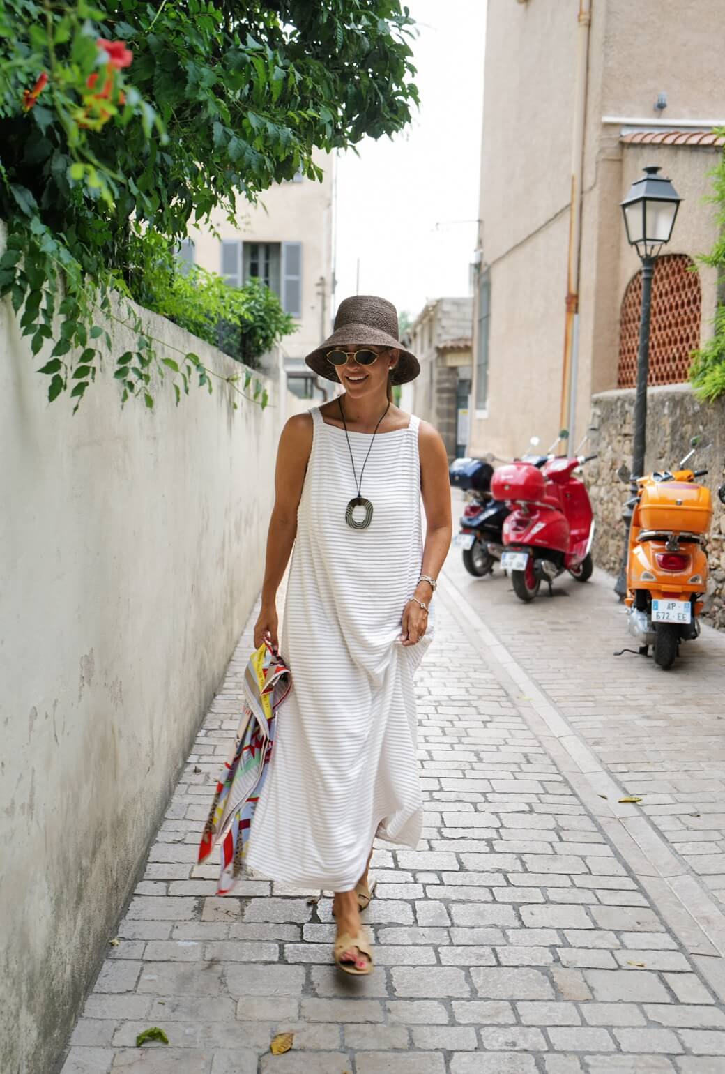 Buru x Megan Stokes The Megan MIDI Dress - White Pintuck Knit - BURU