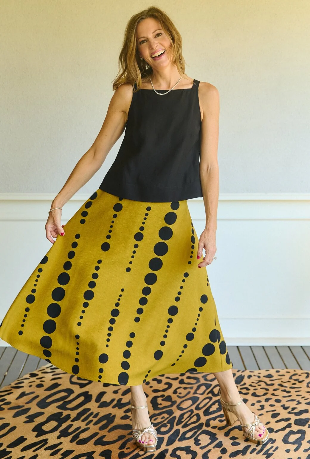 The Laura Skirt - Dijon Dots - BURU