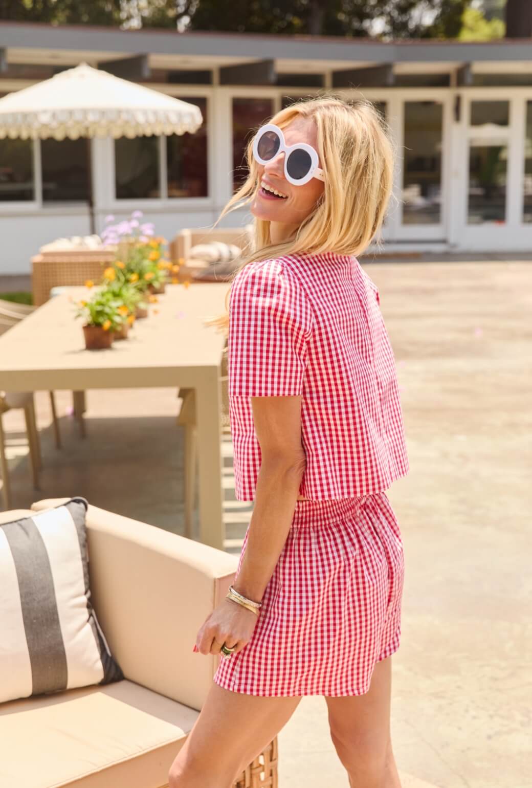 Everyday Shorts - Red Gingham - BURU