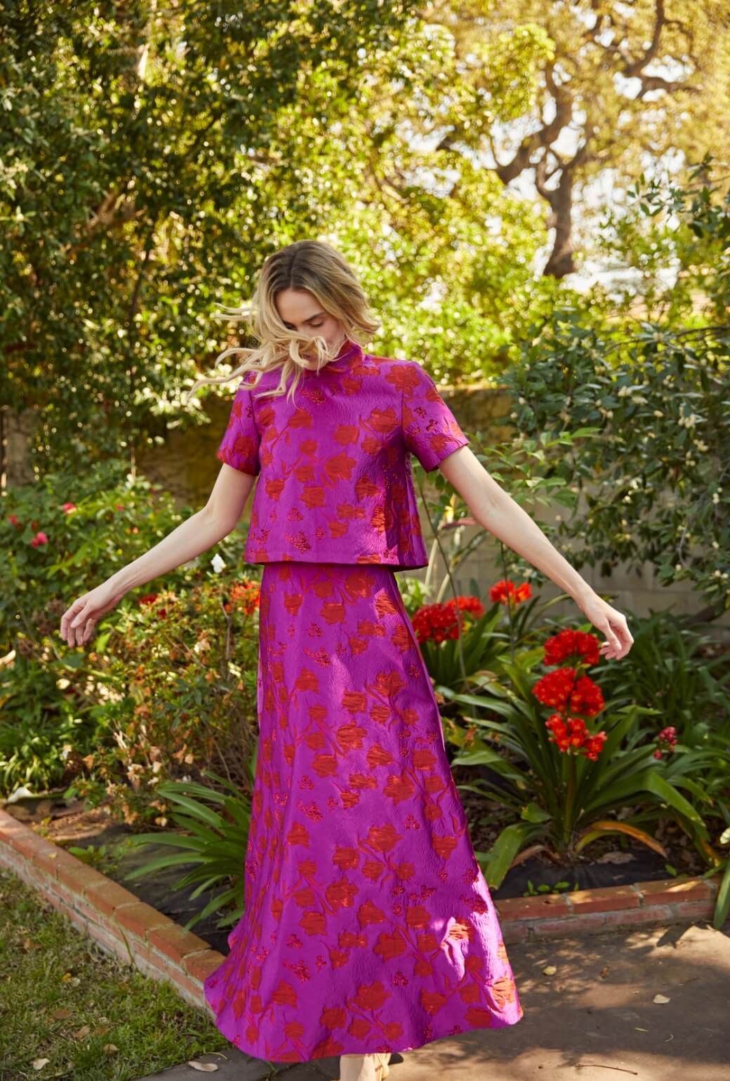 The Laura Skirt MAXI - Rani Pink - BURU