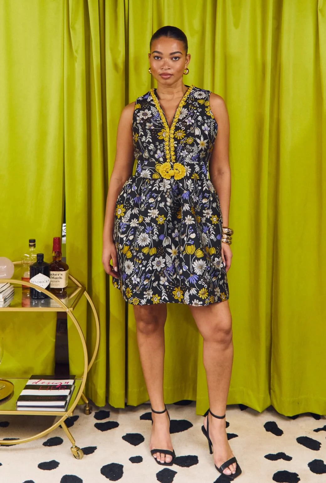 The Priscilla Dress - Bouquet Brocade - BURU