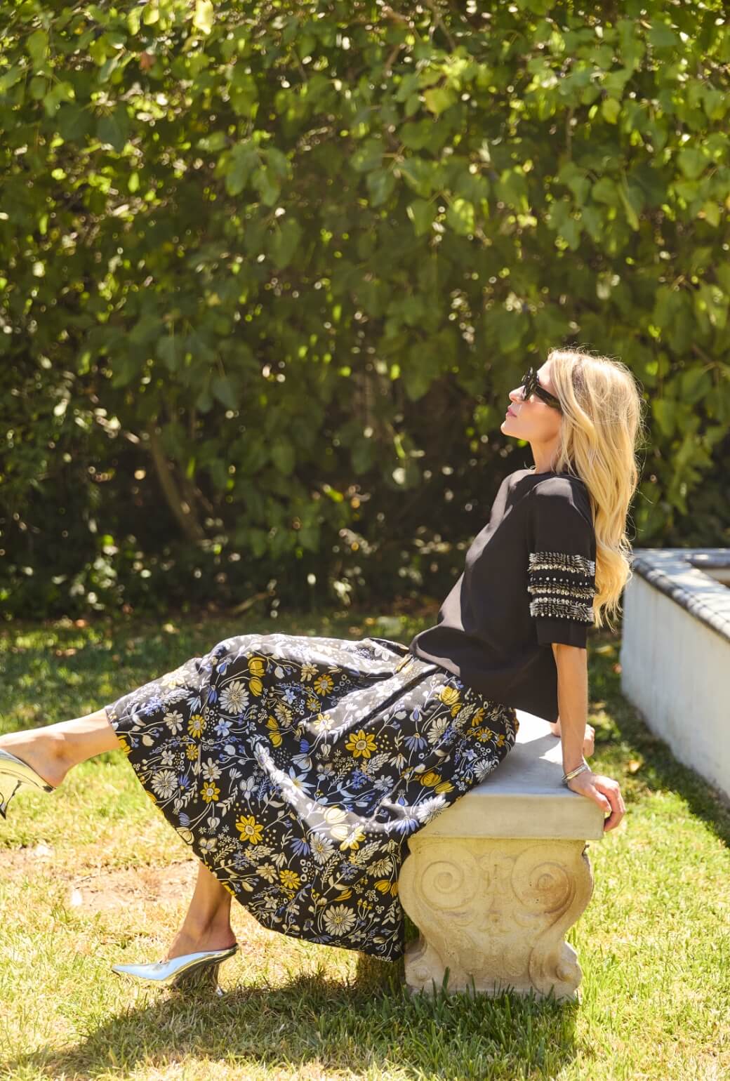 The Reed Skirt - Bouquet Brocade - BURU