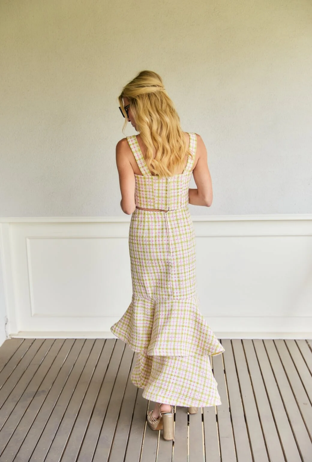 The Peplum Bustier - Spring Tweed - BURU