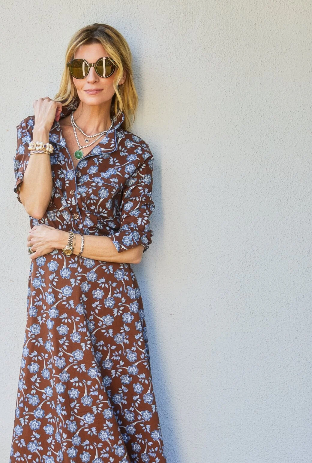 Perry Button Down - Chocolate Floral - BURU